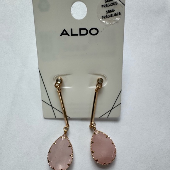 Aldo Jewelry - Aldo Pink and Gold Teardrop Earrings